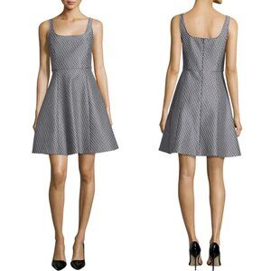 Theory Trekana Circuit Knit Sleeveless Fit & Flare Mini Dress Womens 0 Gray NWOT